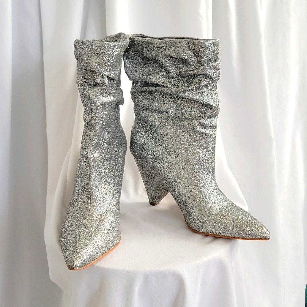 Guess Silver Sparkly Boots
